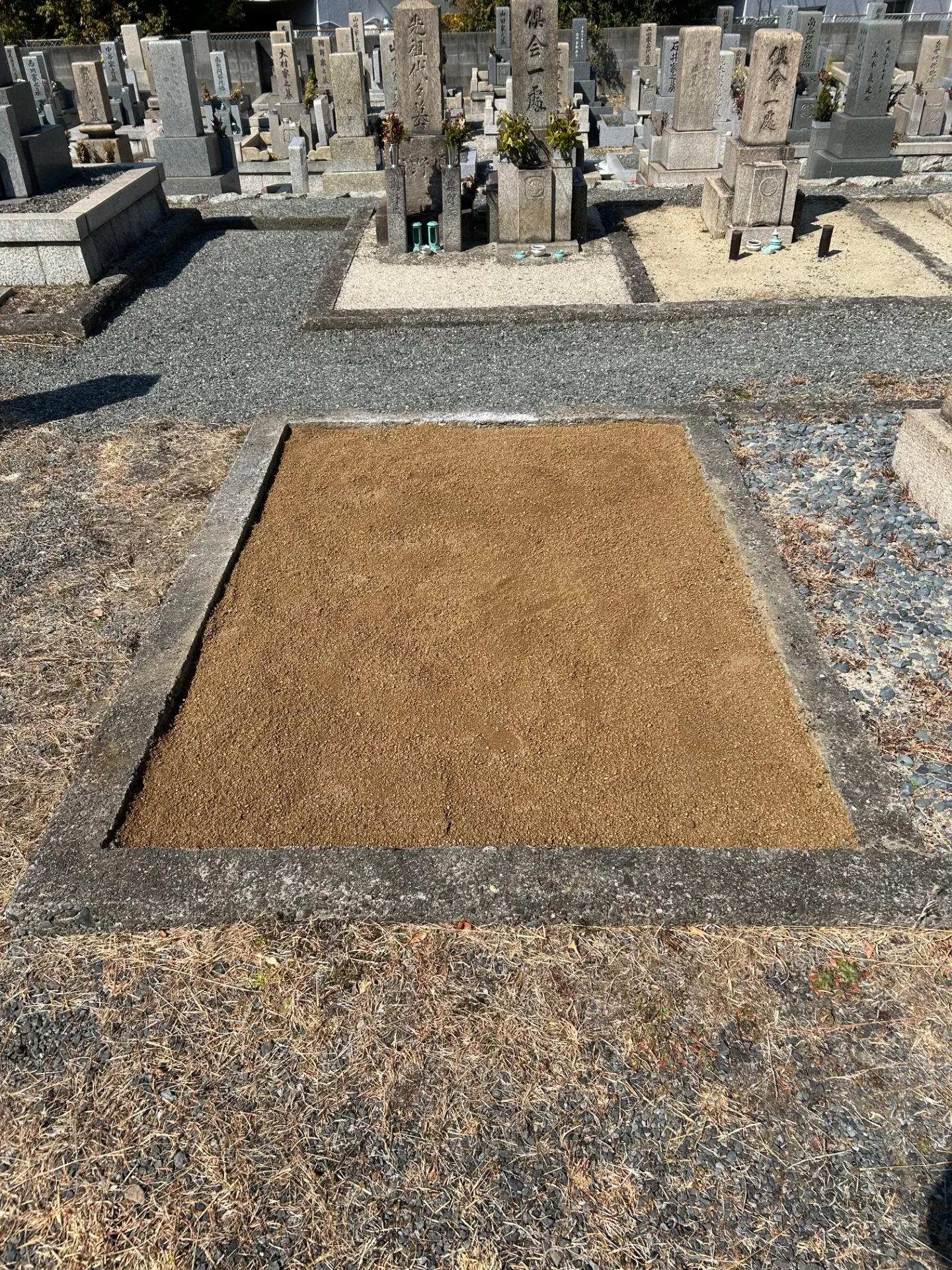 吹田市営片山墓地にてお墓じまいの工事