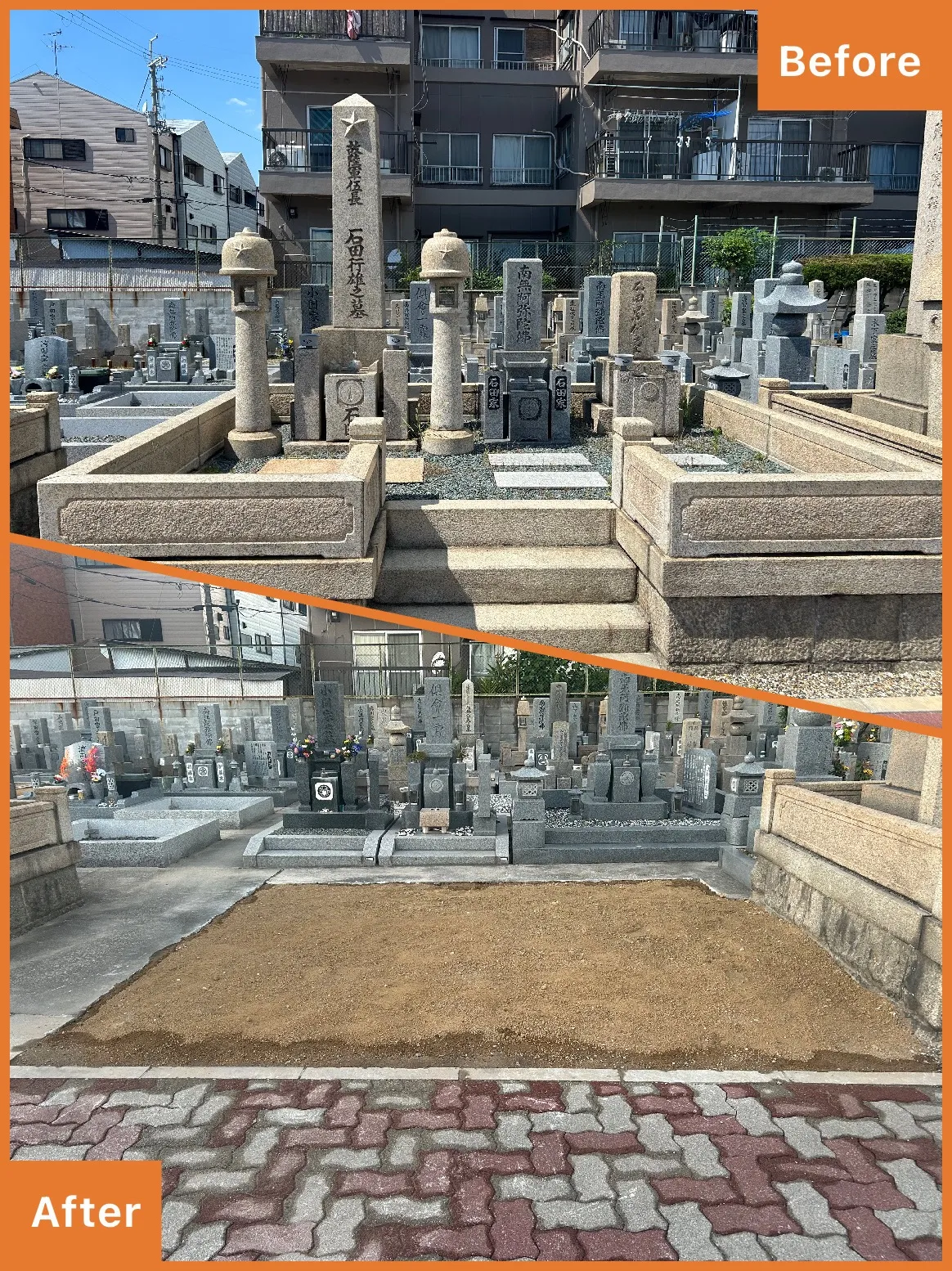 東大阪市岩田墓地でのお墓じまい