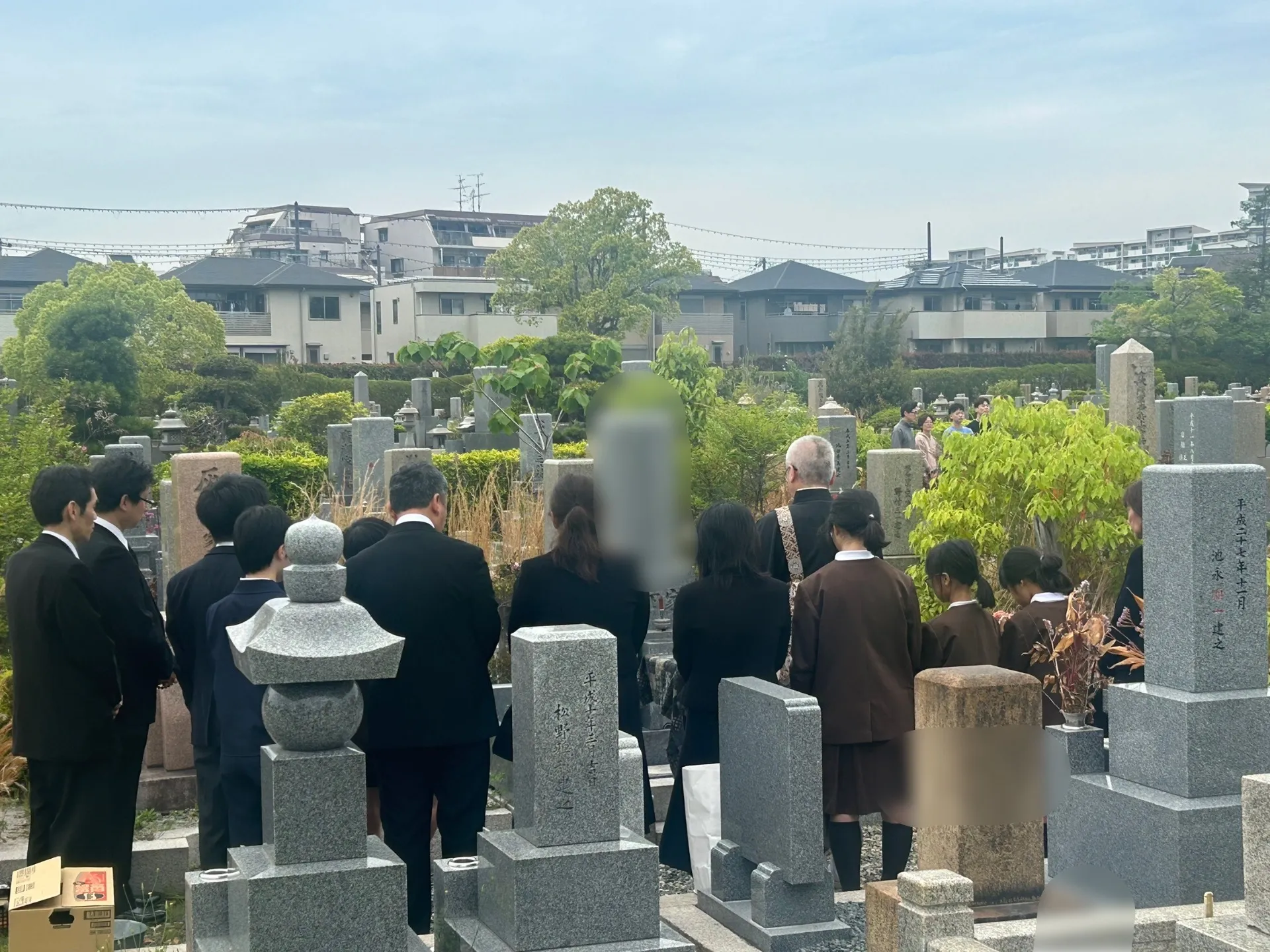 服部霊園で納骨式