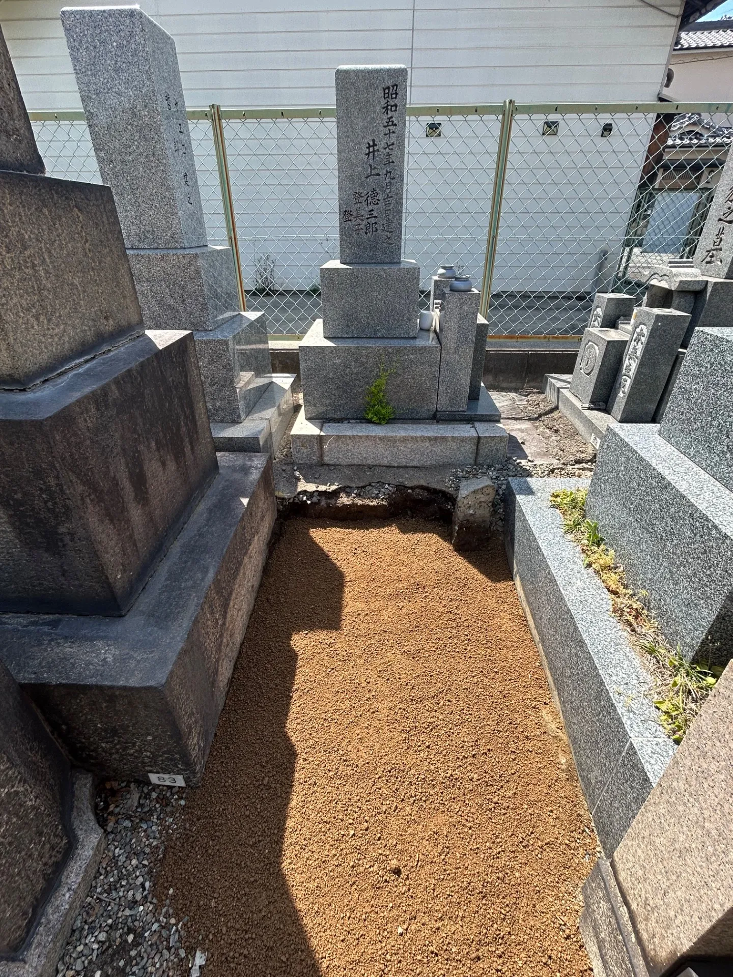 大阪市東淀川区の寺院墓地にて墓じまい